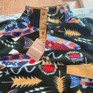 Patagonia Salmon Energy Fleece Pullover Snap -T. NWT
